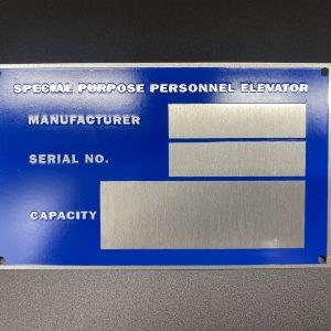 Capacity Sign Manufacturer__________ Serial No. ___________ Capacity ______________