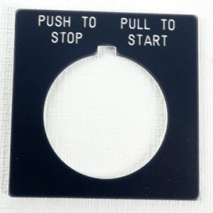 A-B Legend, 30mm  800H-W400E "Push to Stop - Pull to Run"