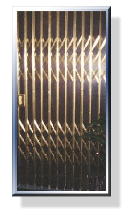 Car Gate 10 Bar Horizontal Slide Collapsible Passenger Gate, Black Paint, Surface Mount Sill, Channel Track, 79-1/4" from Top of Sill to Top of Track, 34-1/2" Width