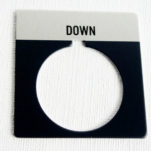 A-B Legend, Gray Standard "DOWN" #800H-W102