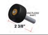 GAL Interlock Roller & Shaft, MO Interlock, 2-3/8", O.A. Zinc Plated Shaft