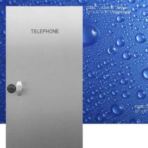 CJA Telephone Cabinet, 23"x11"x5.5", Stainless Steel, Engraved Cover Plate, Hinged RH, Flush Mount Twist "T" Handle