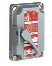 Tumbler Switch Complete Contains SWB-2 Box 3/4"" Dead End XS-1C Cover with Switch 1-Pole 20 Amp 120/277 VAC