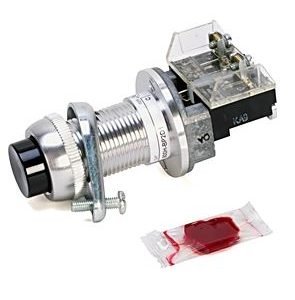 A-B Switch Pushbutton Momentary Contacts 1-NO Nema 7/9 Extended Head Black 800H-BP2D1