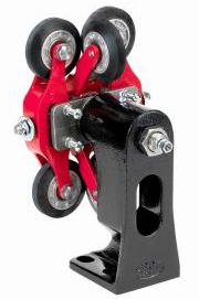 Elsco Roller Guide Assembly, Model C w/ 95 Duro Red Polyurethane Wheels(Set of 4)