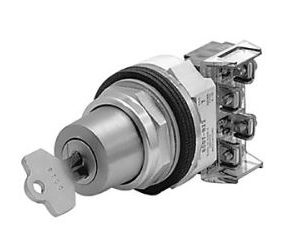 Keyed Access Switch  2 Position  On/Off  Maintained Action  Key Removable in Both Positions  1 N.O. Contact  D018 Key #X-181170