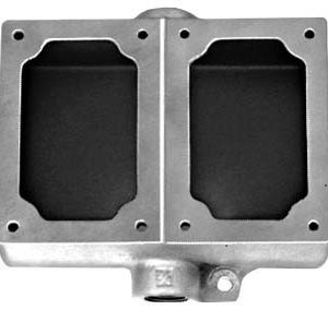 Box 2 Gang Feed Through 3/4" NP 2-11/16" Deep Aluminum