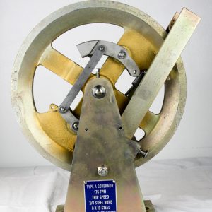 Governor 12" PD 175 FPM, Type "A" Model D-1016-12: Rope Dia: 3/8"  8 x 19 Traction Steel : Mounting Bolt Dia. 1/2" : Lubrication: Bearing Grease and Light Machine Oil.