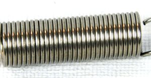 Spring 10" Governor Stainless Steel Extension Spring .375 OD x .037 Wire Size 5.8 lb Max. Load x 1-3/4" Free. LE-037D-6S